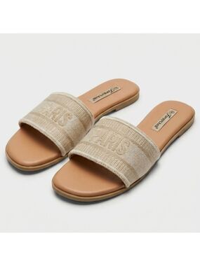 Forever Link Cream Slide Sandals